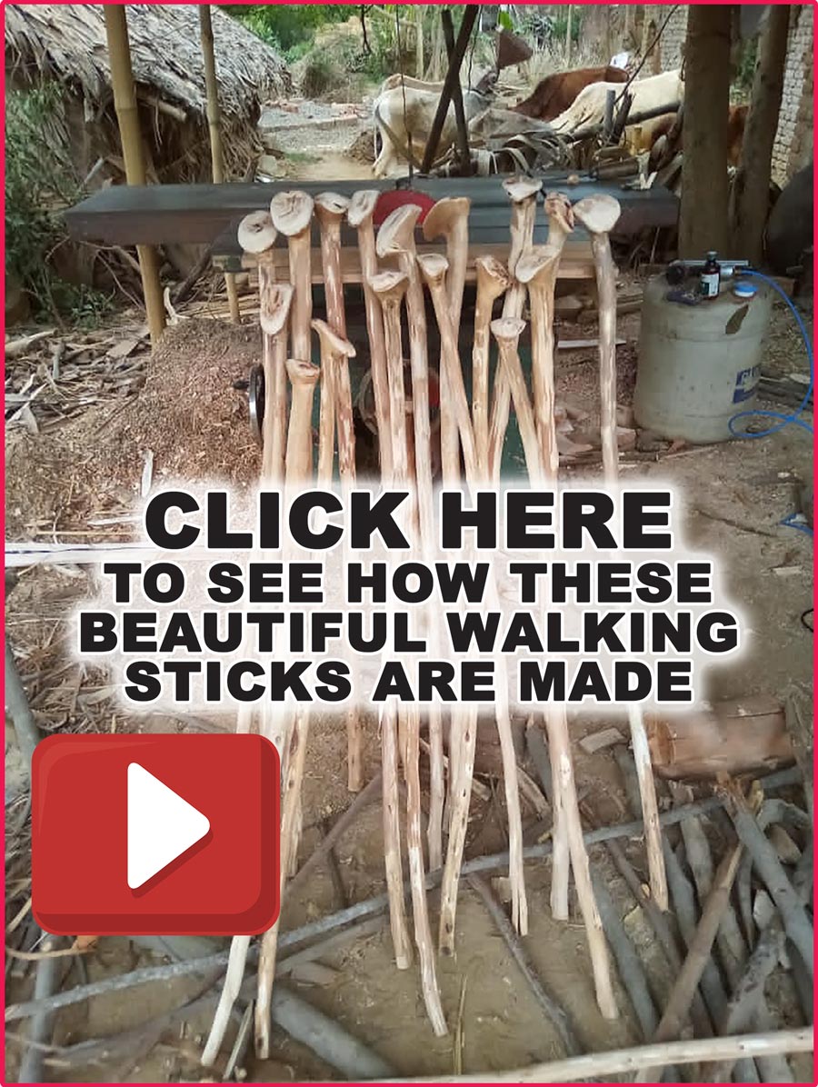 Click here to see how these beautiful walking sticks are made.