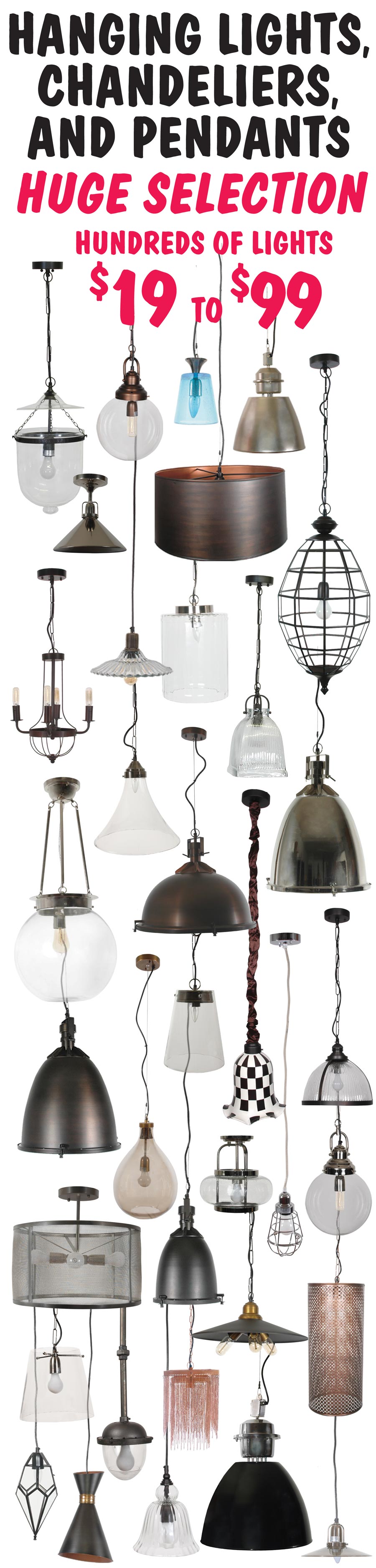 Hanging Lights, Chandeliers, and Pendants