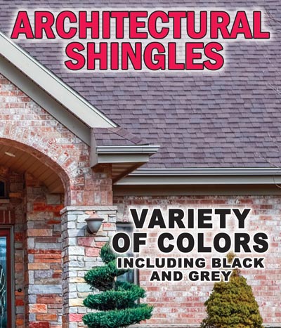 Architectural Grade Roofing Shingles $25 a bundle or $75 a square. Variety of colors, colors may vary by store.