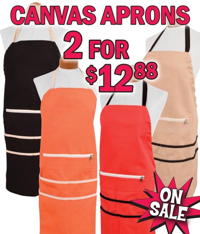 Canvas Aprons On Sale 2 for $12.88