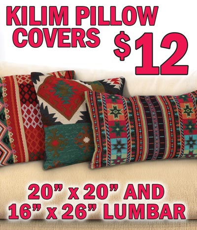 Kilim Pillow Covers 2 Sizes - 21 Styles - $12