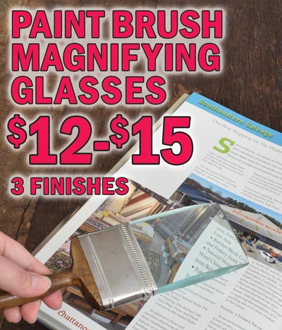 Paint Brush Magnifying Glasses $12 to $15, 3 finishes