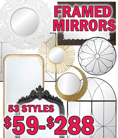 New Styles Framed Mirrors