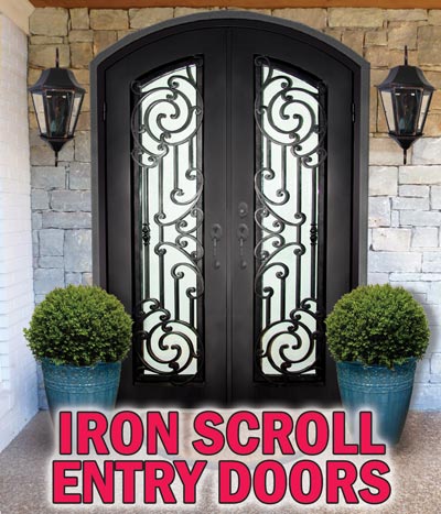 Iron Scroll Entry Doors