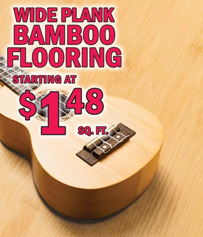 Wide Plank Bamboo Flooring starting at $1.48 a square foot