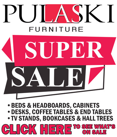 Pulaski Furniture Super Sale – Beds and Headboards, Cabinets, Desks, Coffee Tables and End Tables, TV Stands, Bookscase and Hall Trees. Click here to see what’s on sale.