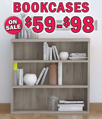 Bookcases on sale $59 to $98