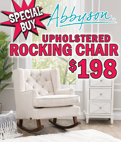 Special Buy Abbyson Upholstered Rocking Chair $198