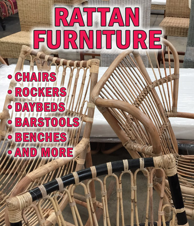 Rattan Furniture – chairs, rockers, daybeds, barstools, benches, and more