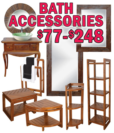 Bath Accessories, Vanities, and Mirrors $77 to $248