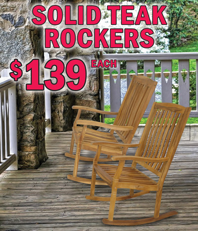 Solid Teak Rockers $139 each