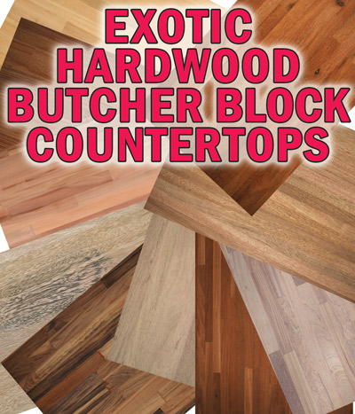 Exotic Hardwood Butcher Block Countertops