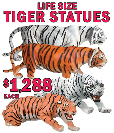 Life size Tiger Statues $1,288 each