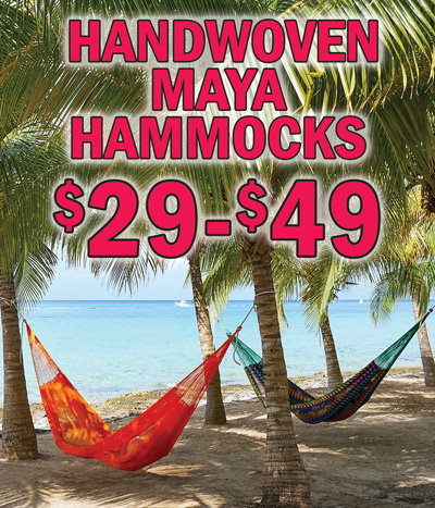 Handwoven Maya Hammocks $29 to $49