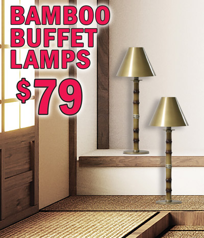 Bamboo Buffet Lamps $79