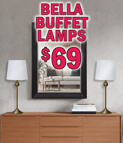 Bella Buffet Lamps $69