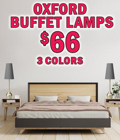 Oxford Buffet Lamps $66, 3 colors