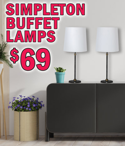 Simpleton Buffet Lamps $69