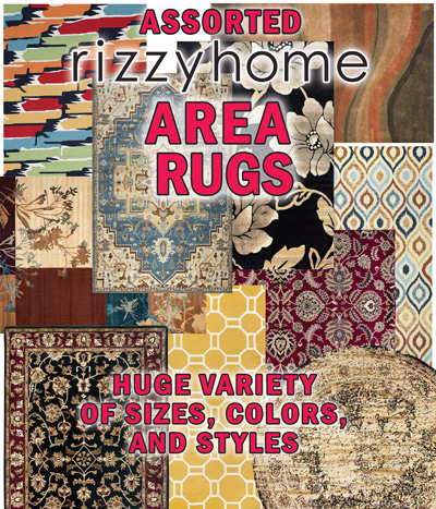 Assorted Rizzy Home Area Rugs, huge variety of sizes, colors, and styles