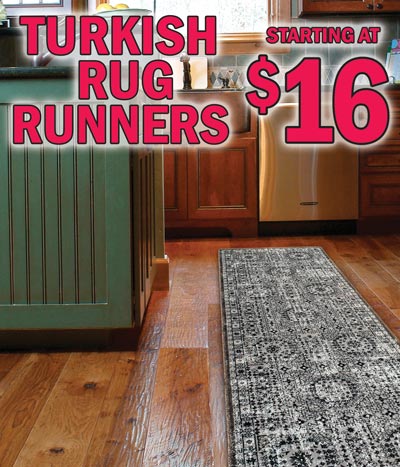 Turkish Rug Runners starting at $16