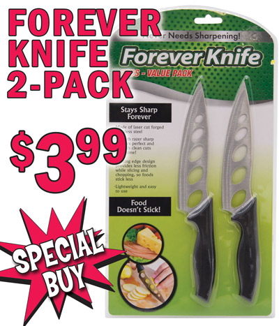 Special Buy Forever Knife 2-pack only $3.99, makes a great housewarming gift