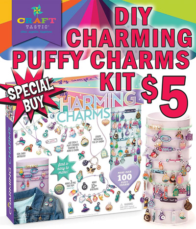 Special Buy Craft-Tastic DIY Charming Puffy Charms Kit $5